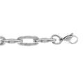 Chaine sur Artemare : Bracelet en acier maille rectangulaire - 19+2cm