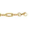 Chaine sur Artemare : Bracelet en acier dor&eacute; maille rectangulaire - 19+2cm