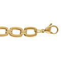 Bracelet en acier dor&eacute; maille rectangulaire - 18+3cm