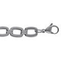Chaine sur Artemare : Bracelet en acier satin&eacute; maille rectangulaire - 18+3cm