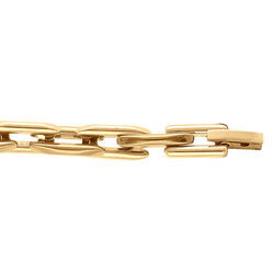 Bracelet en acier dor&eacute; - 20.5cm