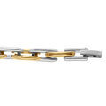 Chaine sur Artemare : Bracelet en acier et dor&eacute; bicolore - 20.5cm