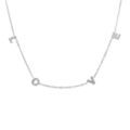 Colliers sur Artemare : Collier en acier love avec oxydes blancs sertis - 43+4cm