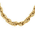 Chaine sur Artemare : Collier en acier dor&eacute; maille 7mm - 40+5cm
