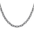 Chaine sur Artemare : Collier en acier satin&eacute; maille - 53+5cm