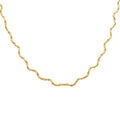 Collier en acier dor&eacute; ondul&eacute;- 38+5cm Artemare