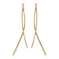 Boucles d'oreille sur Artemare : Boucles d'oreille tige en vermeil deux baguettes lisses