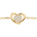 Bracelet en vermeil coeur oxydes blancs sertis - 16+3cm Artemare