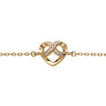 Bracelets sur Artemare : Bracelet en vermeil coeur et infini avec oxydes blancs sertis - 16,5+3cm