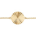 Bracelet en vermeil rond diamant&eacute; - 16+2cm