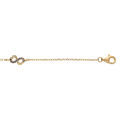 Bracelet en vermeil motif trois infinis avec oxydes bleus sertis - 15+3cm