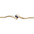 Bracelets sur Artemare : Bracelet en vermeil volute et deux pierres bleues - 16+2cm