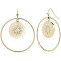 Boucles oreilles Sc Boh&egrave;me BD2318-BO-DORE-DIAMANT-BLANC Dor&eacute;