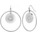 Boucles oreilles Sc Crystal BD2318-BO-ARGENT-DIAMANT-BLANC Argent&eacute; Grenoble