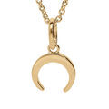 Colliers sur Artemare : Collier en vermeil pendentif croissant de lune lisse - 40+4cm