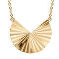 Colliers sur Artemare : Collier en vermeil forme &eacute;ventail diamant&eacute;e - 40+4cm