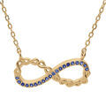 Colliers sur Artemare : Collier en vermeil infini avec oxydes bleus - 44cm r&eacute;glable 42 et 40