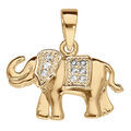 Pendentifs sur Artemare : Pendentif en vermeil elephant avec oxydes blancs sertis