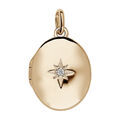 Pendentifs sur Artemare : Pendentif en vermeil cassolette ovale avec un oxyde blanc serti - petit mod&egrave;le
