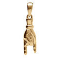 Pendentif en vermeil main porte bonheur Italien