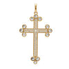 Pendentif en vermeil grande croix avec oxydes blancs - 33 x 23mm