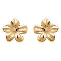 Boucles d'oreille sur Artemare : Boucles d'oreille tige en plaqu&eacute; or motif fleur