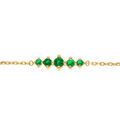 Bracelets sur Artemare : Bracelet en plaqu&eacute; or oxydes verts horizontaux - 15.5+2.5m