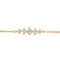 Bracelets sur Artemare : Bracelet en plaqu&eacute; or oxydes blancs horizontaux - 16+3m