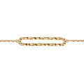Bracelets sur Artemare : Bracelet en plaqu&eacute; or rectangle ajour&eacute; martel&eacute; - 16+3cm
