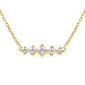 Colliers sur Artemare : Collier en plaqu&eacute; or oxydes blancs horizontaux - 38+4cm