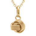 Colliers sur Artemare : Collier en plaqu&eacute; or noeud d'amour - 38+4cm