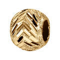 Bracelets sur Artemare : Charms coulissant en vermeil boule diamant&eacute;e en chevrons - 10x5mm