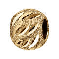 Bracelets sur Artemare : Charms coulissant en vermeil boule cisel&eacute;e diamant&eacute;e ajour&eacute;e - 10x5mm