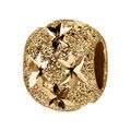 Bracelets sur Artemare : Charms coulissant en vermeil boule diamant&eacute;e avec &eacute;toile - 10x5mm