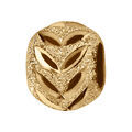 Bracelets sur Artemare : Charms coulissant en vermeil boule paillet&eacute;e feuilles - 10x5mm