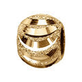 Bracelets sur Artemare : Charms coulissant en vermeil boule paillet&eacute;e demi lune - 10x5mm