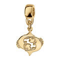 Bracelets sur Artemare : Charms coulissant en vermeil zodiaque decoupe poisson