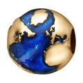 Charms coulissant en vermeil et r&eacute;sine "TERRE" Artemare