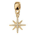Bracelets sur Artemare : Charms coulissant en vermeil suspendu etoile du nord oxydes blancs sertis