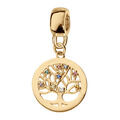 Bracelets sur Artemare : Charms coulissant en vermeil suspendu arbre de vie oxydes multi couleurs sertis