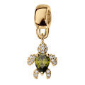 Bracelets sur Artemare : Charms coulissant en vermeil suspendu tortue oxyde vert et blancs