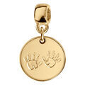 Bracelets sur Artemare : Charms coulissant en vermeil rond empreinte deux mains