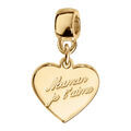 Bracelets sur Artemare : Charms coulissant en vermeil coeur "maman je t'aime"