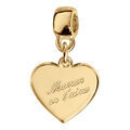 Bracelets sur Artemare : Charms coulissant en vermeil coeur "maman on t'aime"