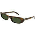 Lunettes sur Grenoble : Lunettes de soleil Saint Laurent SL 557 SHADE Lunettes de soleil, Havana/Vert, 53 mm