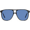 Lunettes de soleil Fabbricatorino 1470 F&eacute;nis Lunettes de soleil, Noir/Bleu clair, 58 mm Noir