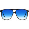Lunettes de soleil Fabbricatorino 1470 F&eacute;nis Lunettes de soleil, Noir/Bleu clair, 58 mm Noir