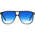 Lunettes de soleil Fabbricatorino 1470 F&eacute;nis Lunettes de soleil, Noir/Bleu clair, 58 mm Noir Grenoble