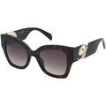 Lunettes sur Grenoble : Lunettes de soleil Blumarine SBM795 Lunettes de soleil, Havana fonc&egrave;/Marron, 51 mm