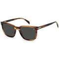Lunettes sur Grenoble : Lunettes de soleil David Beckham DB 1076 / S Lunettes de soleil, Maron/Gris, 54 mm